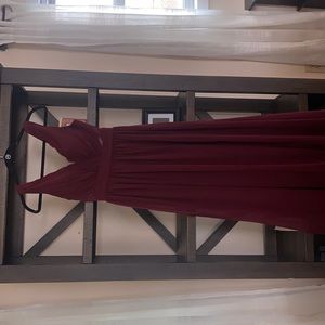 Azazie size 6 bridesmaid dress color wine